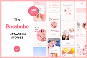 100 Instagram Bossbabe Canva Stories