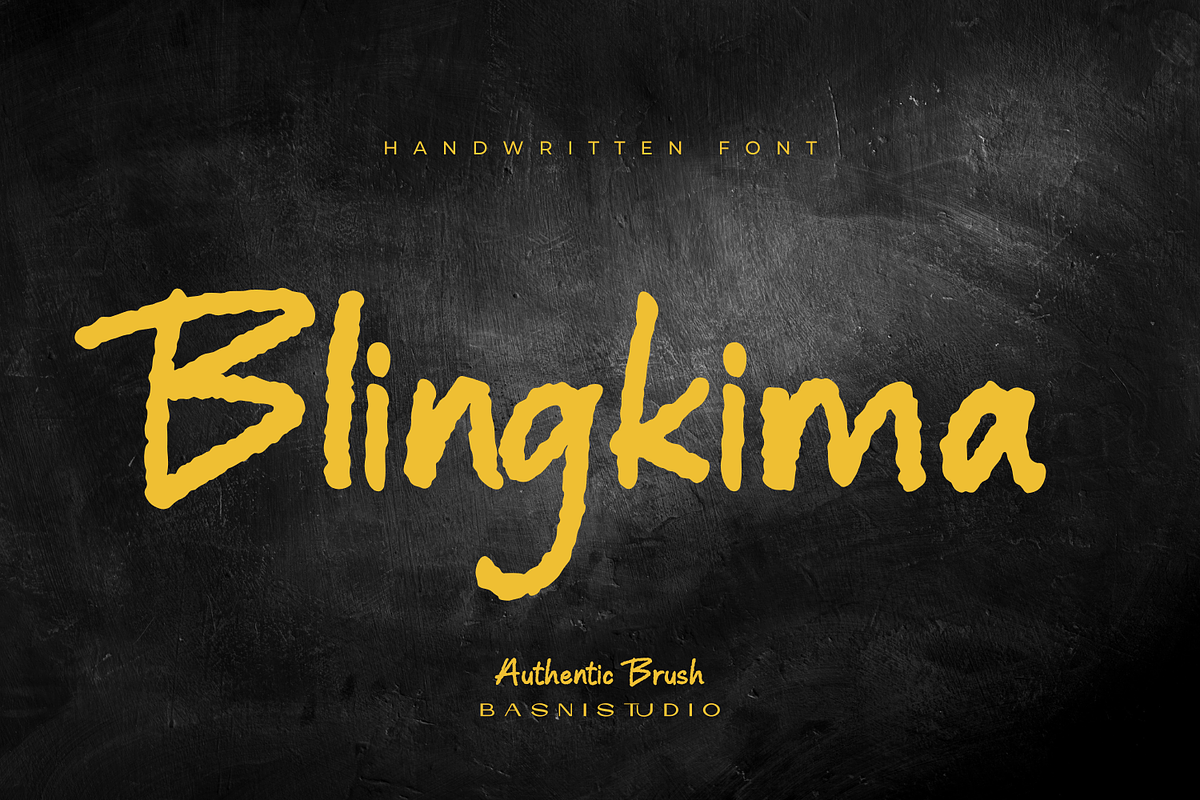 Blingkima– Handwritten Font, a Handwritten Font by Basnistudio (Photo 1 of 10)