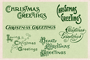 Vintage Christmas Lettering #1, a Seasonal Illustration by JoshuaRed Design (Thumbnail 2 of 8)