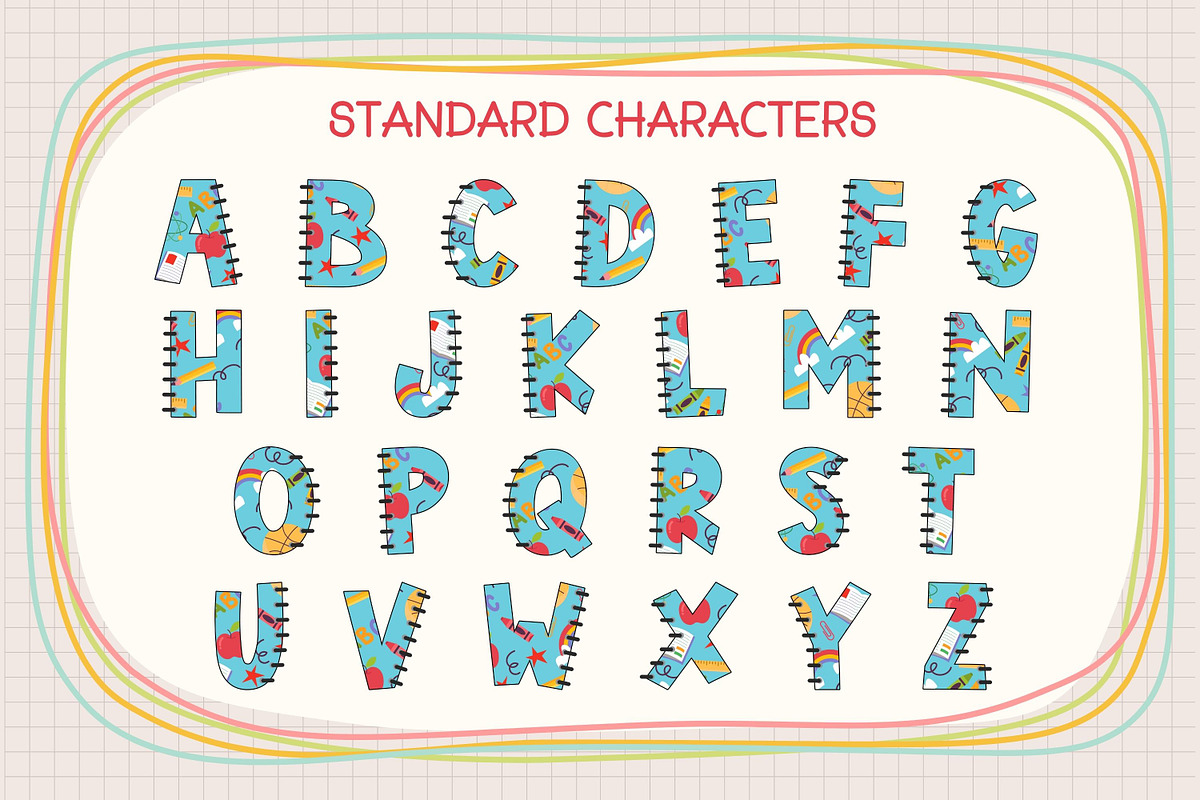 Back To School - 6 Color Fonts, a Graphic by Adalin Shop (Photo 16 of 19)