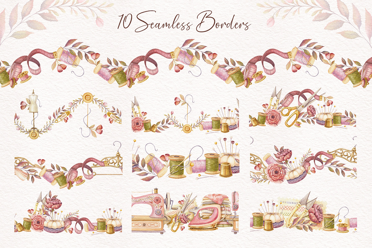 Watercolor Sewing Collection, an Illustration by Nadya Saen Art (Photo 6 of 12)