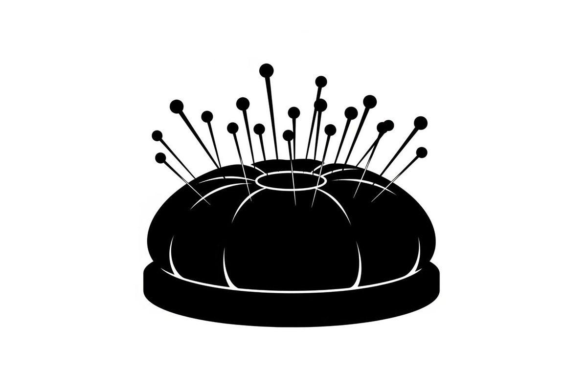 Sewing Pin Cushion Silhouette, an Illustration by hafijul (Photo 5 of 14)