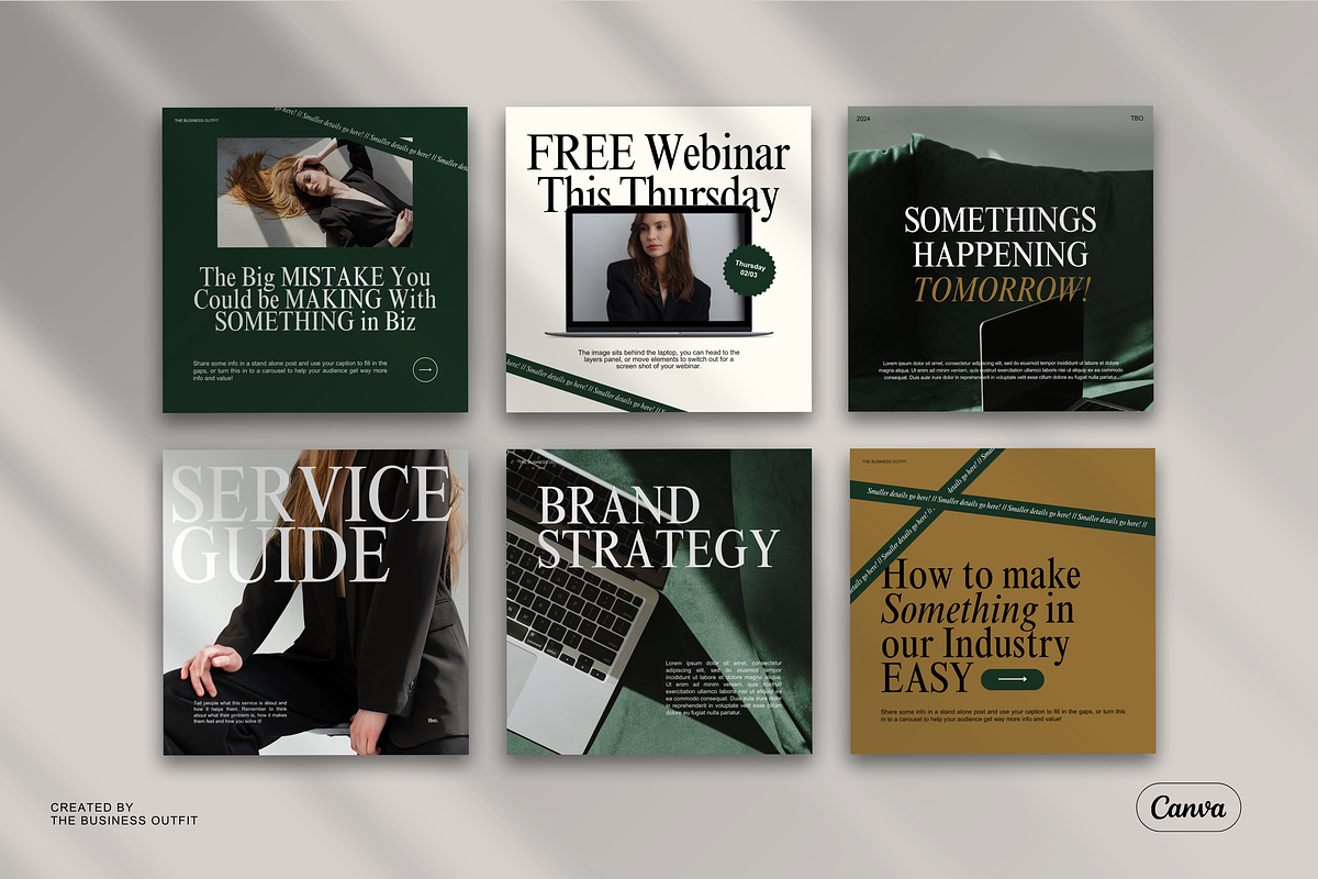 Luxury Instagram Posts - Canva, a Social Media Template by thebusinessoutfit (Photo 9 of 17)