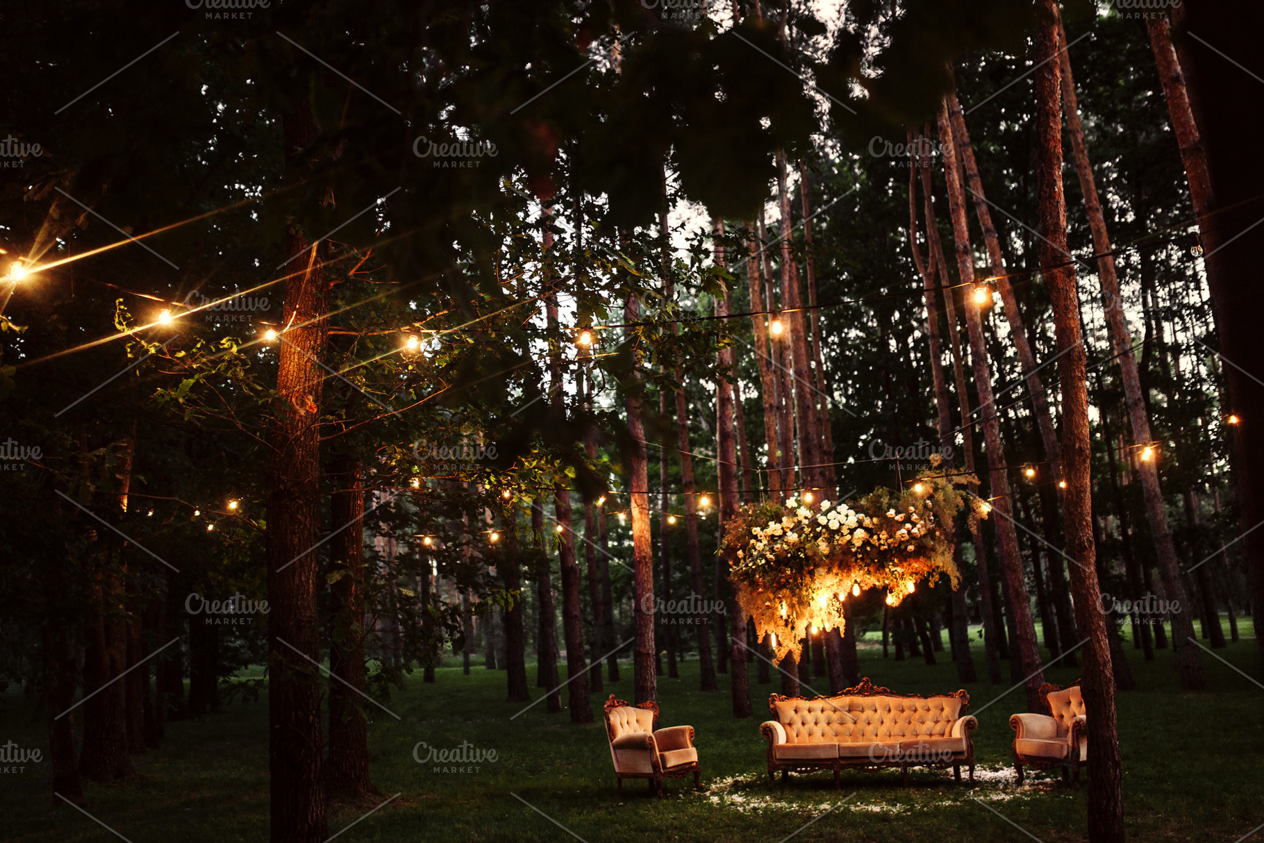 Wedding lounge area in the forest, a Holiday Photo by Sergey Shunevich Photo