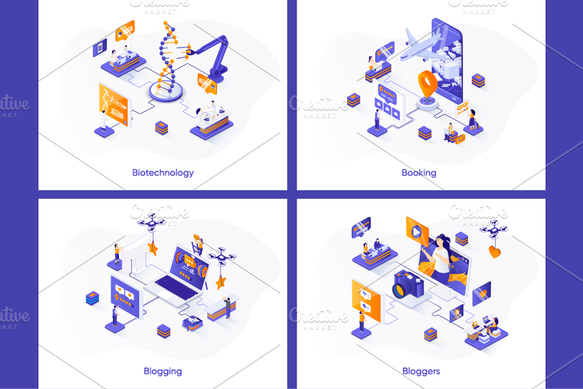 Isometric Concept Illustration Kit, a Templates & Theme by alexdndz (Photo 4 of 26)