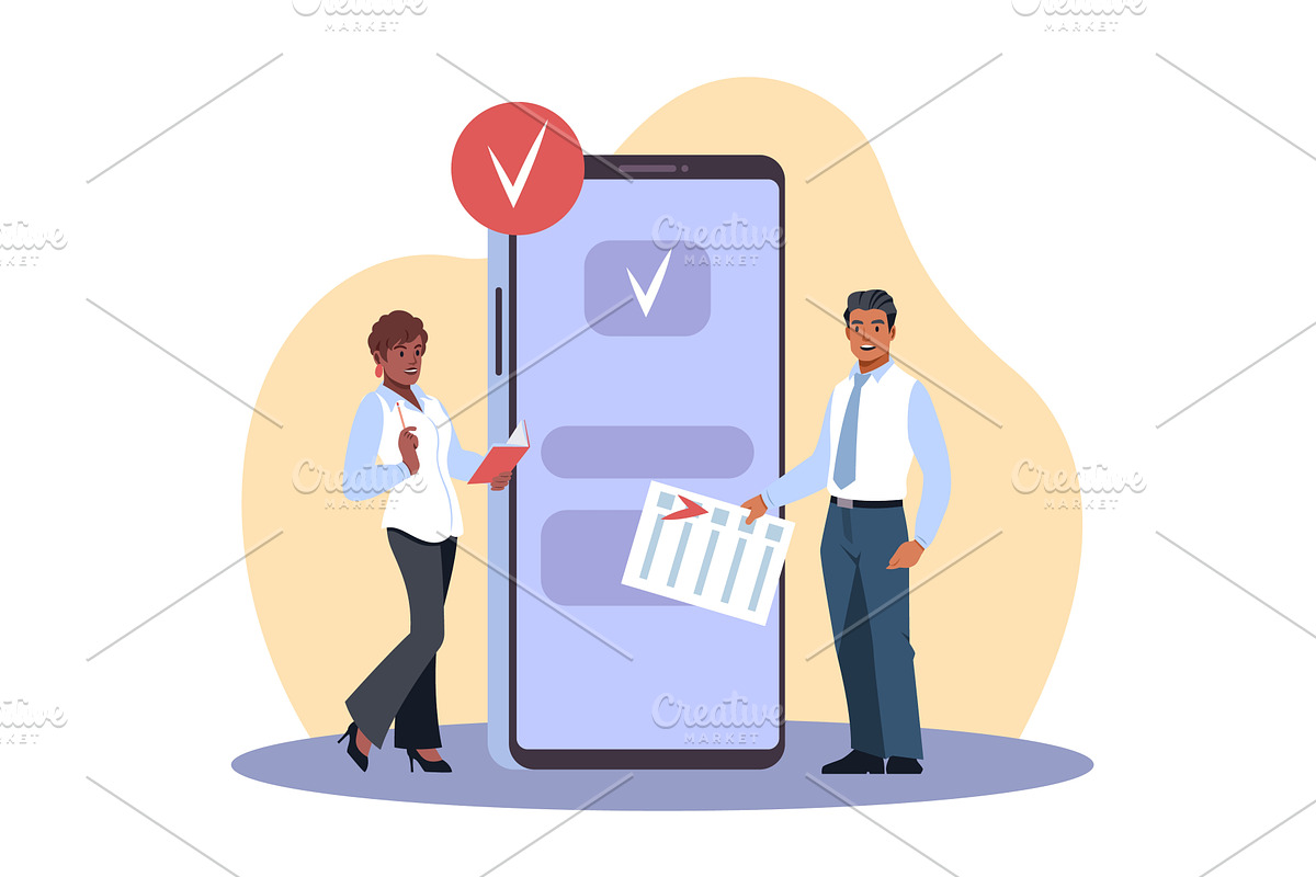 Online voting. Remote selection and, a Finance Illustration by YummyBuum