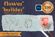 Flower Builder Kit for Photoshop, a Brushes & More by Wooly Pronto (Thumbnail 1 of 11)