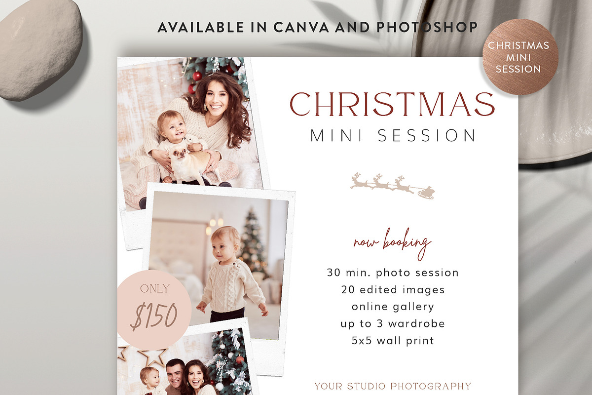 Christmas Mini Session MS082, a Flyer Template by Bellenity Design (Photo 1 of 3)