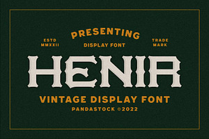 Henir - Vintage Western Font