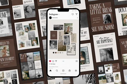40 Instagram Post kit Canva Template, a Social Media Template by Amaré Creative