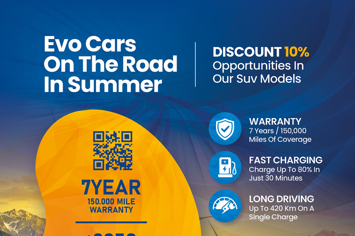 Electrical Car Sales Flyer Template, a Flyer Template by grafilker (Photo 2 of 2)
