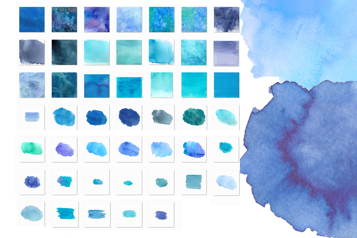 Watercolor blue splash,background., an Illustration by yulia.sukhanova (Photo 2 of 2)