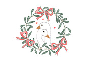 Mistletoe geese wreath set, an Object Illustration by Toltemara (Thumbnail 2 of 3)