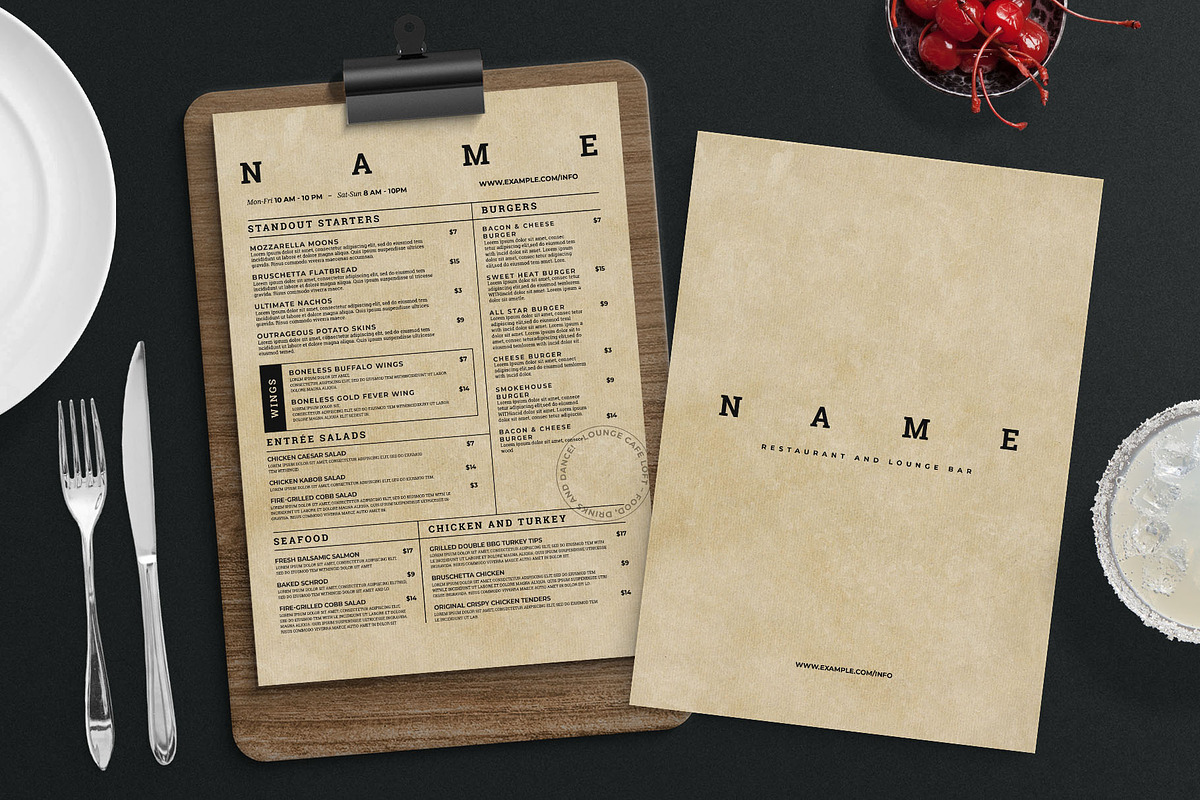 Simple Menu Template, a Flyer Template by BrandPacks