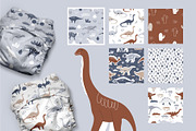 ROAR. Dino Patterns & Alphabet, a Pattern Graphic by ValeriiaFeeva (Thumbnail 3 of 12)
