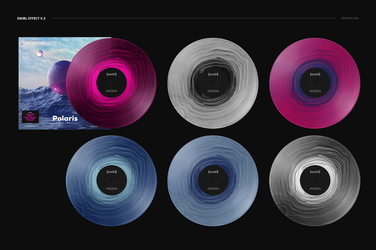 Vinyl Record & Cover Mockup Set, a Merchandise Mockup by creatsy5 (Photo 33 of 54)