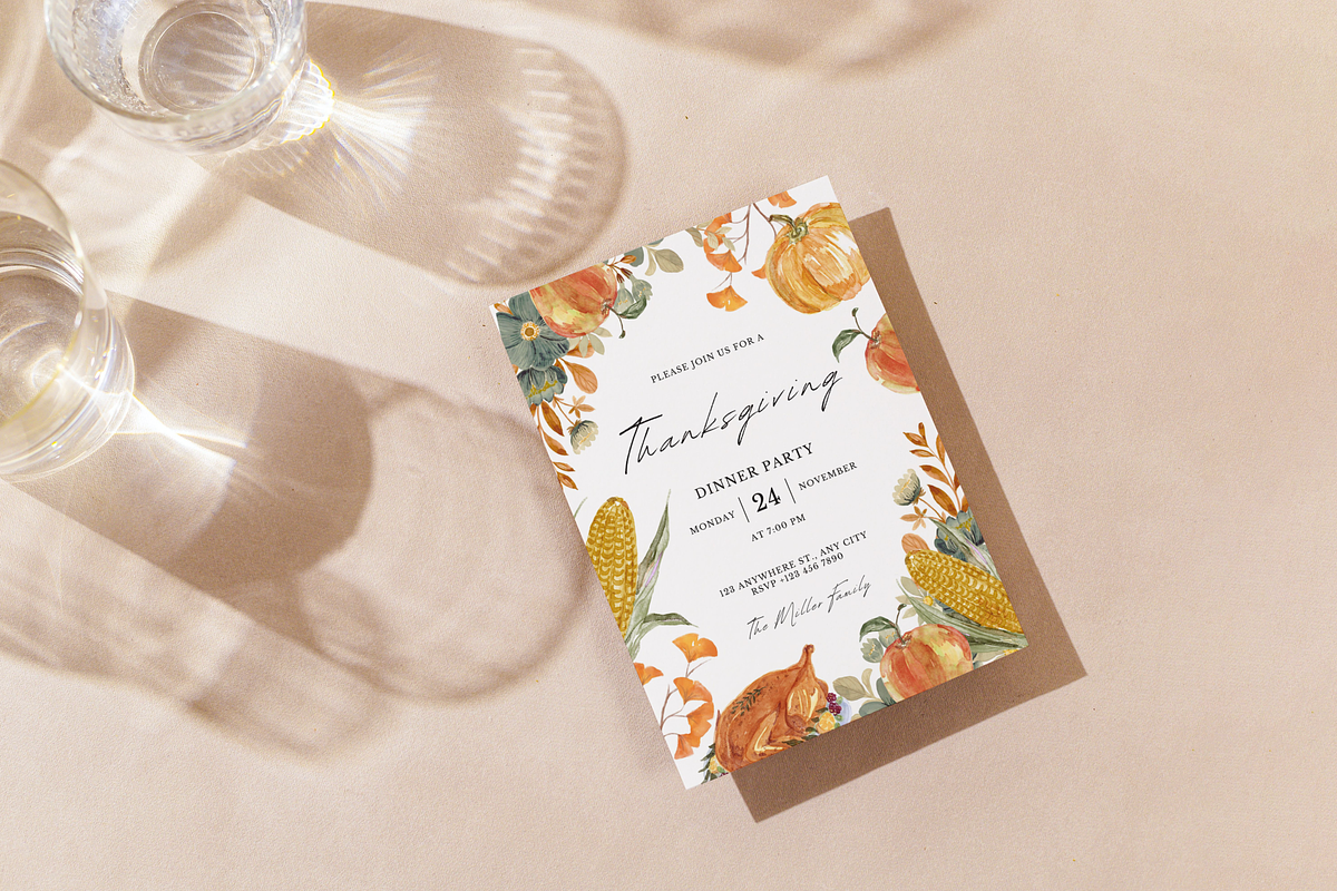Editable Thanksgiving Invitation, an Invitation Template by ForeverPrint (Photo 5 of 9)