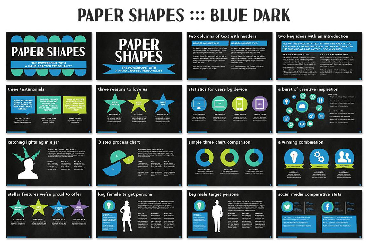 Paper Shape Minimal PPT Presentation, a Presentation Template by Blixa ...