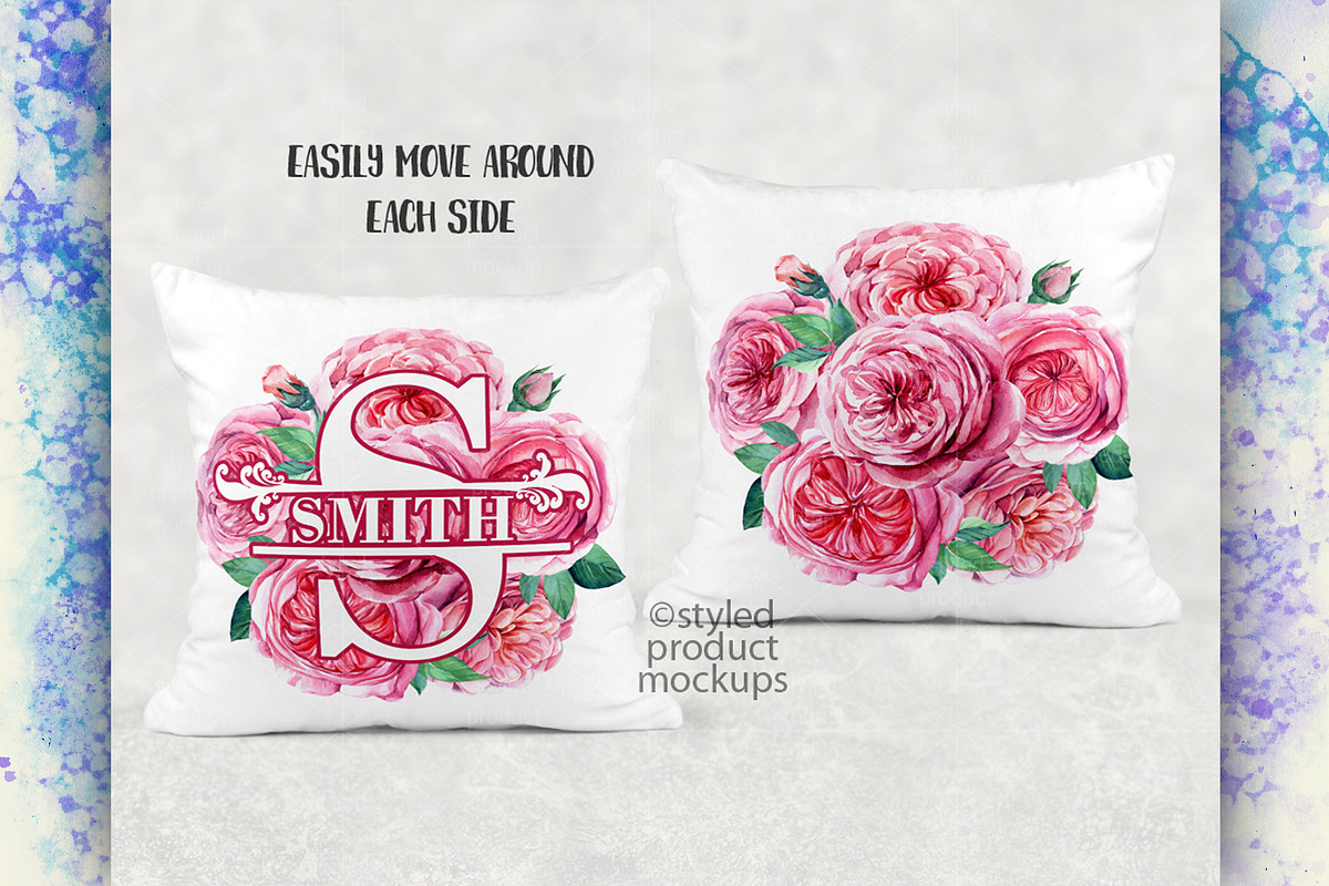 Sublimation plush pillow mockup, a Product Mockup by StyledProductMockups (Photo 3 of 4)