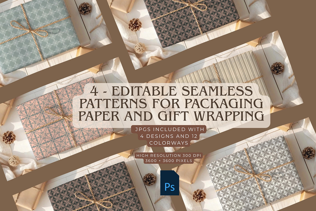 Branding Editable Package Patterns, a Pattern Graphic by Studio Print Co. (Photo 1 of 14)