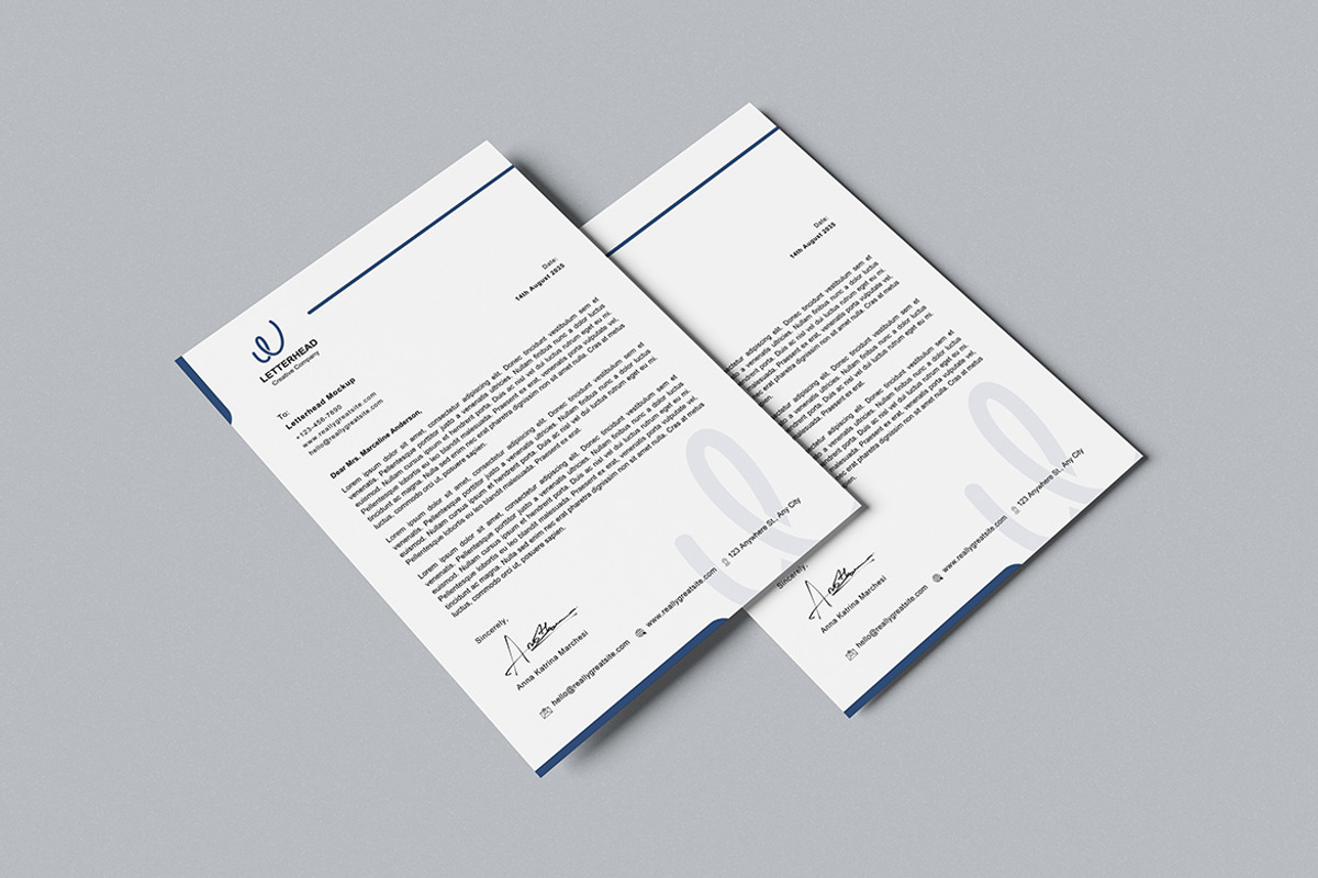 Letterhead Mockup, an Advertising Mockup by xavier_studio (Photo 3 of 5)