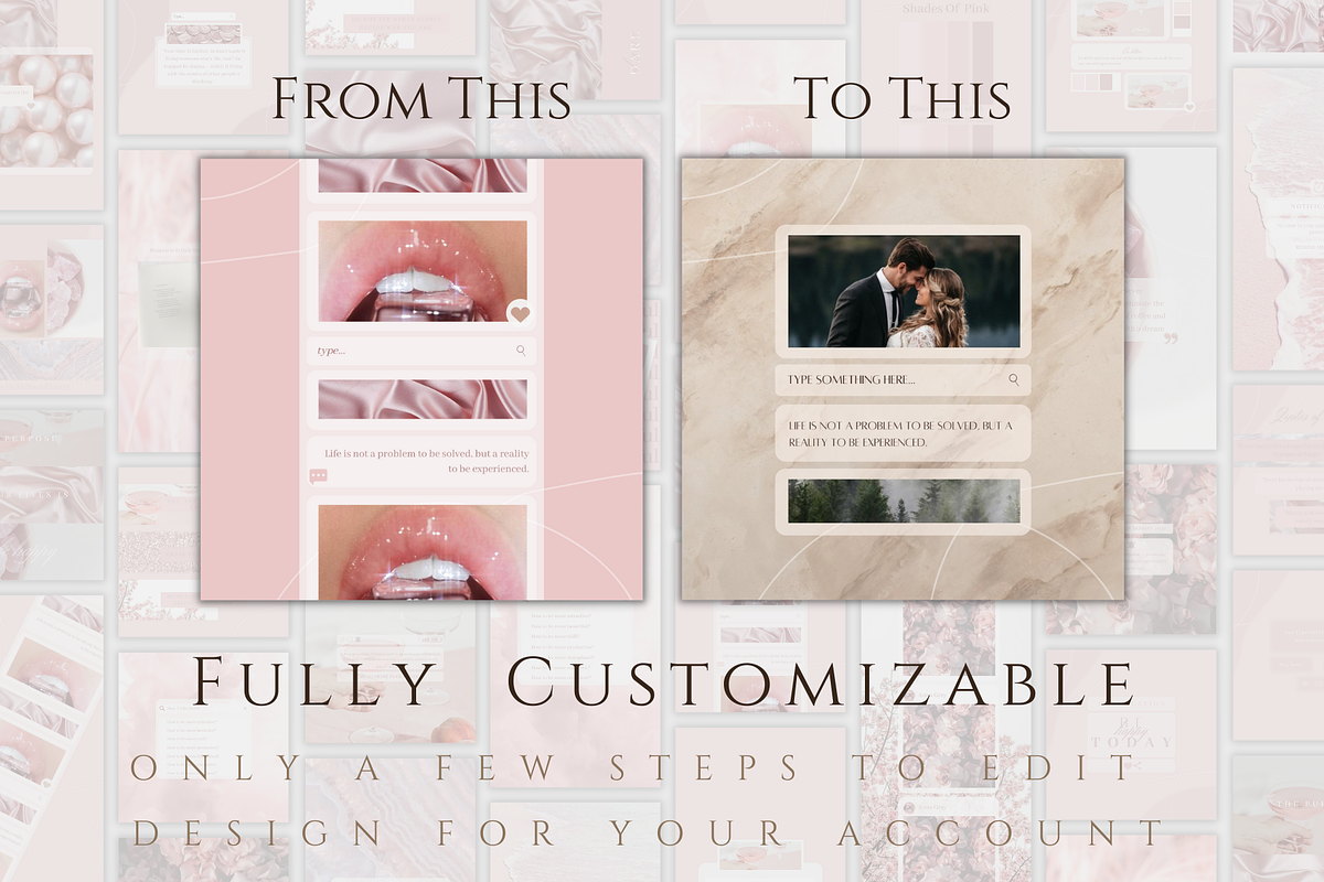 Pink Instagram Social Media Templates