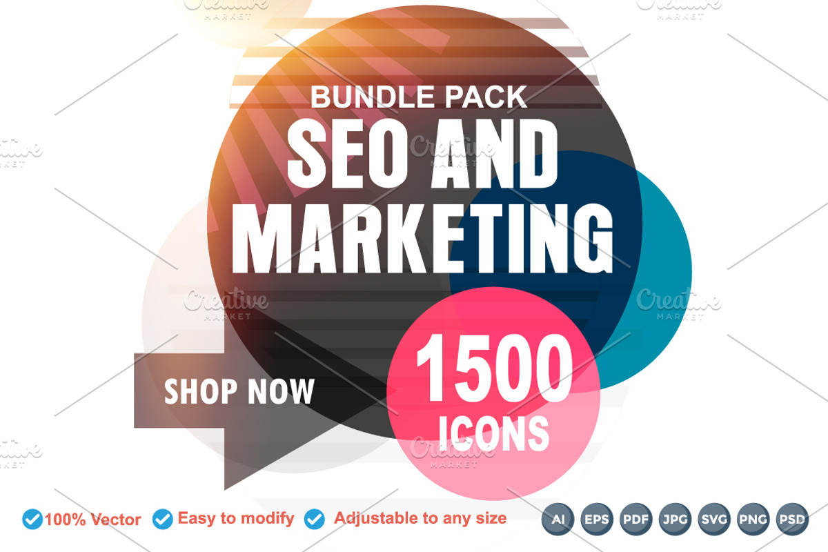 1500 SEO and Marketing Icons, an Outline Icon by Dinosoftlabs (Photo 1 of 7)
