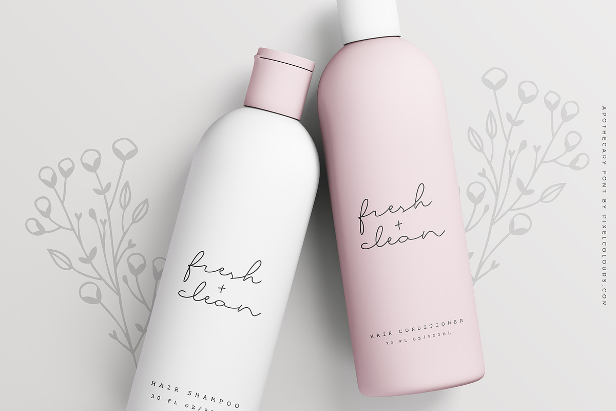 Apothecary Script Font Duo, a Script Font by pixelcolours (Photo 2 of 12)