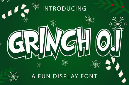 Grinch 0.1 - Christmas Display Font, a Slab Serif Font by Densu Creative