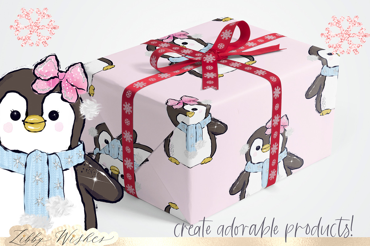 Christmas pink patterns, a Pattern Graphic by Libby Wishes (Photo 4 of 4)