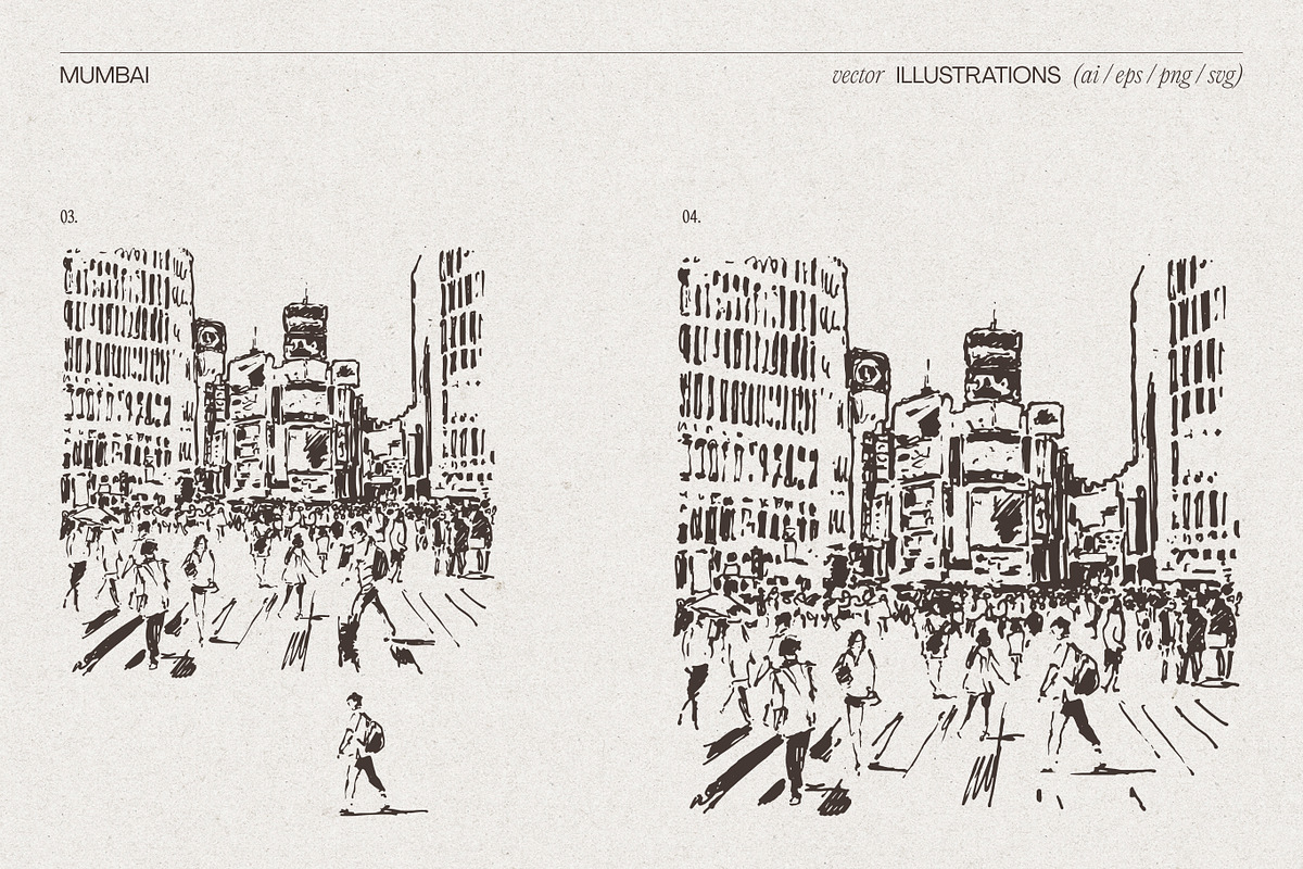 Tokyo Streets Crossing Sketches, a Work Illustration by TheMountBirdStudio (Photo 4 of 7)
