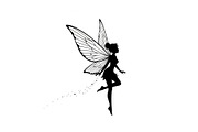 Magical Fairy Silhouette Bundle, an Illustration by jahid234 (Thumbnail 21 of 51)