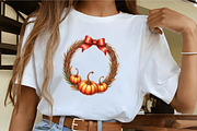 Autumn Bow Watercolor Clipart, an Illustration by CrexoraLab (Thumbnail 1 of 5)