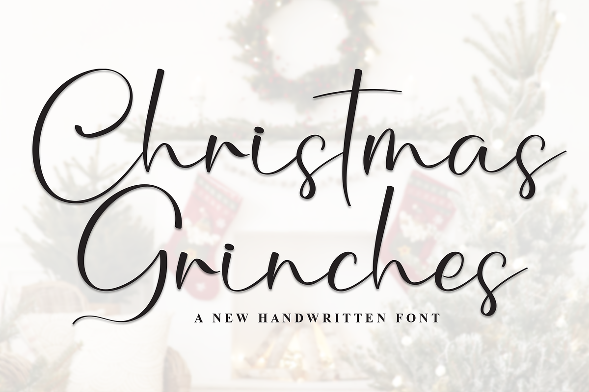 Christmas Grinches | Script Font, a Handwritten Font by Scratchones (Photo 1 of 8)