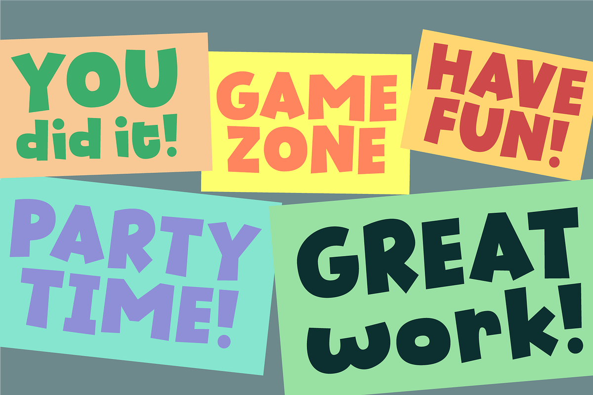 Biskuit Kids - tasty and chewy!, a Font by pizzadudedotdk (Photo 3 of 5)