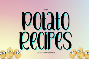 Potato Recipes, a Slab Serif Font by Bramcreative