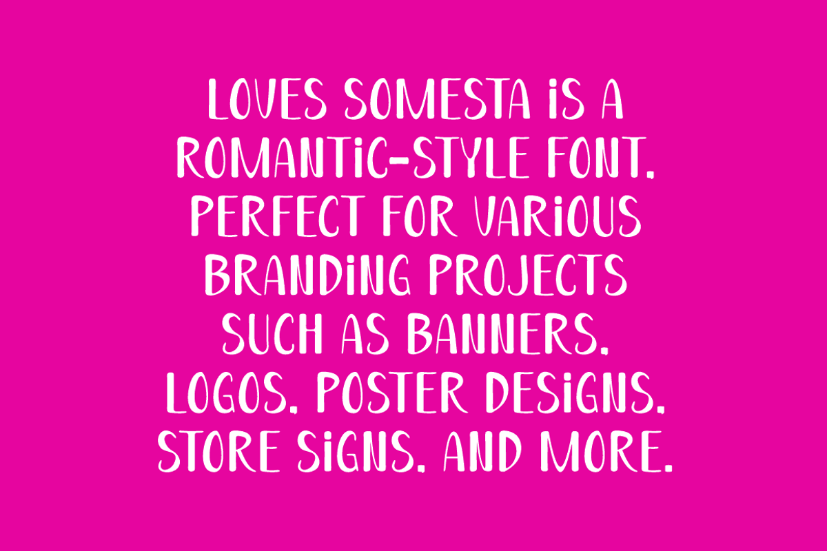 Loves Somesta - Romantic Font, a Handwritten Font by Iqsiart Studio (Photo 5 of 7)