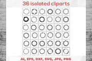 36 hand drawn floral wreaths, a Background Graphic by IRSYART (Thumbnail 2 of 7)