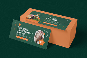 Green Spa Gift Voucher, a Print Template by Esensifiksi.studio