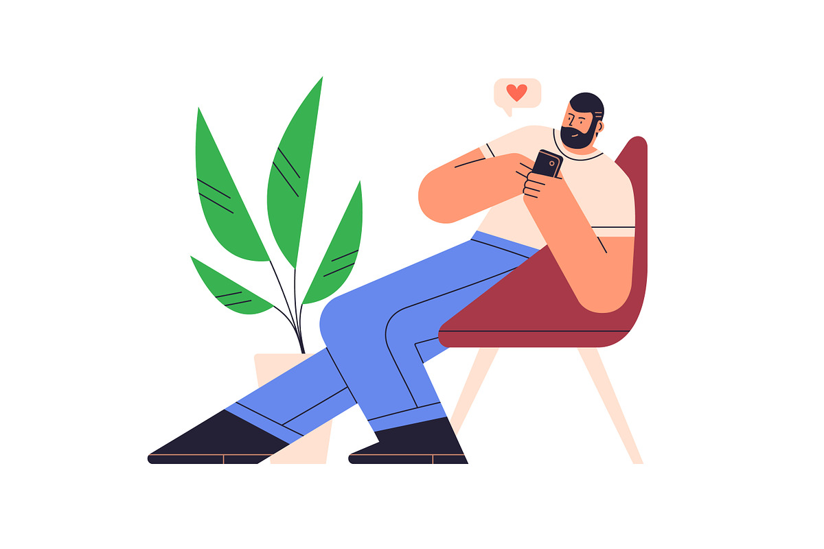 Modern people using gadgets set, a Technology Illustration by Good Studio (Photo 4 of 8)