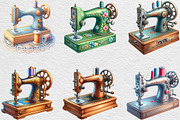 Vintage Sewing Machine Clipart, an Illustration by Black Bird Studio (Thumbnail 2 of 4)