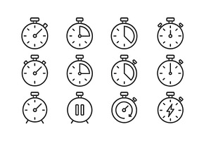 Collection of diverse stopwatch, a Technology Illustration by ZinetroN