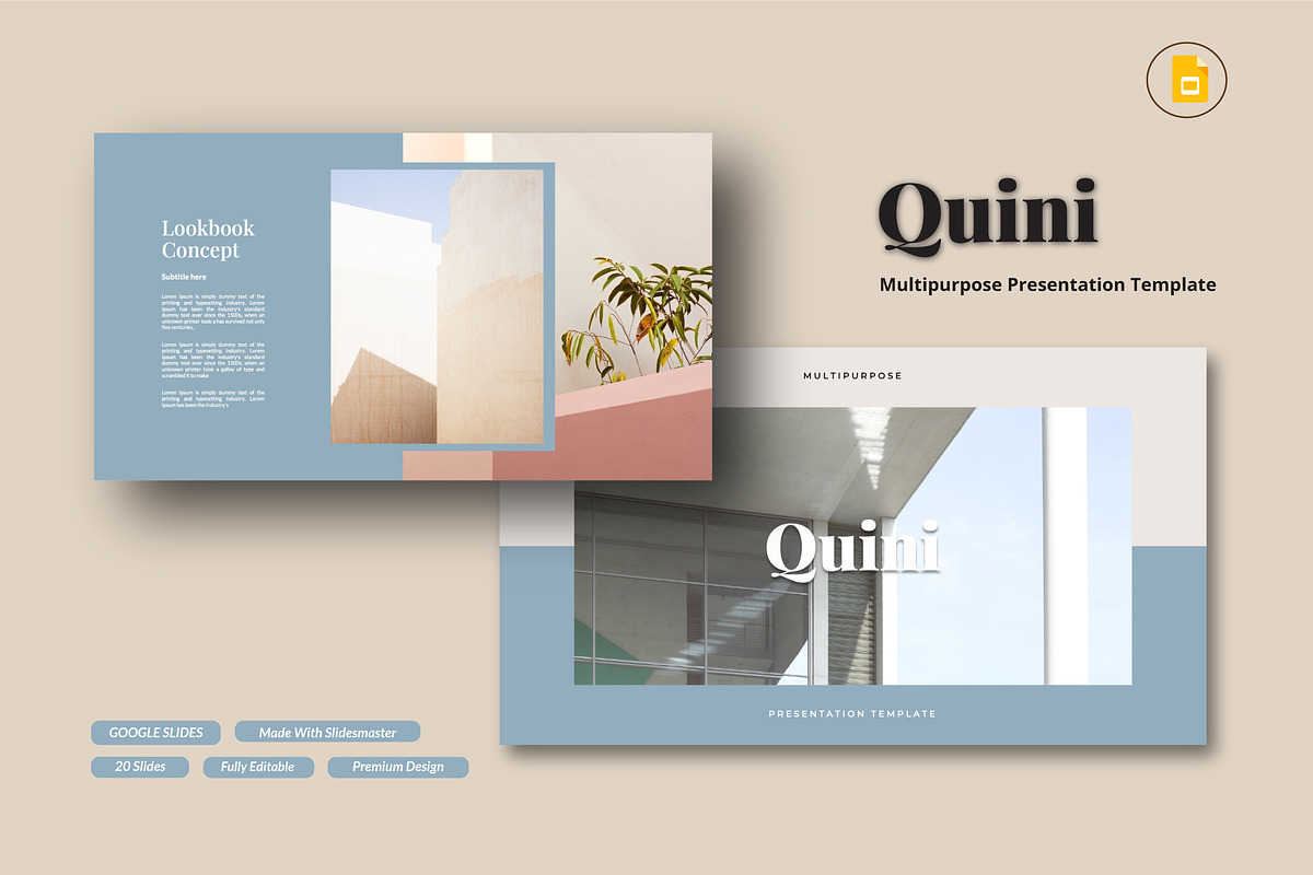 Quini Multipurpose Google Slides, a Presentation Template by Fortyone (Photo 1 of 5)
