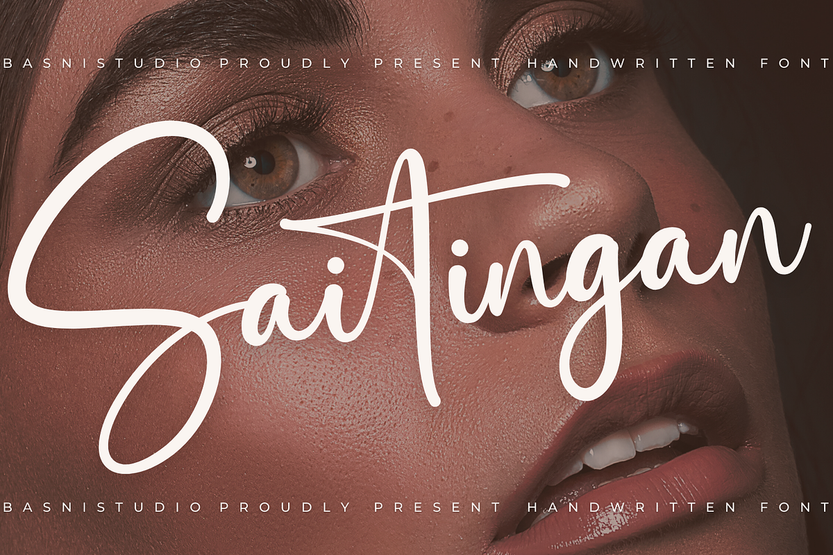 Saitingan a Handwritten Font, a Handwritten Font by Basnistudio (Photo 1 of 10)