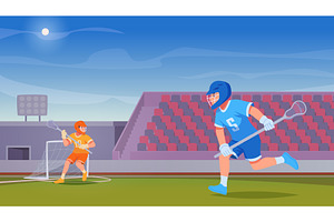 Lacrosse background. Athletic sport, a Sport Illustration by Onyx