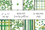 Ivy & Grape Seamless Patterns, a Pattern Graphic by Lucyinyourheart (Thumbnail 1 of 10)