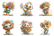 Spring Flower Baby Clipart, a Seasonal Illustration by CreationArt (Thumbnail 3 of 5)