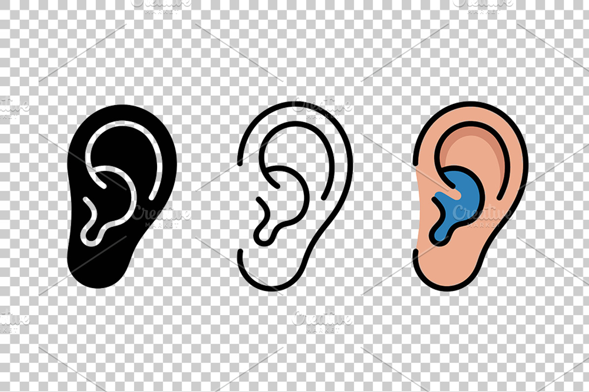 Human Ear Vector Icon Set, an Object Graphic by Artonix (Photo 3 of 3)