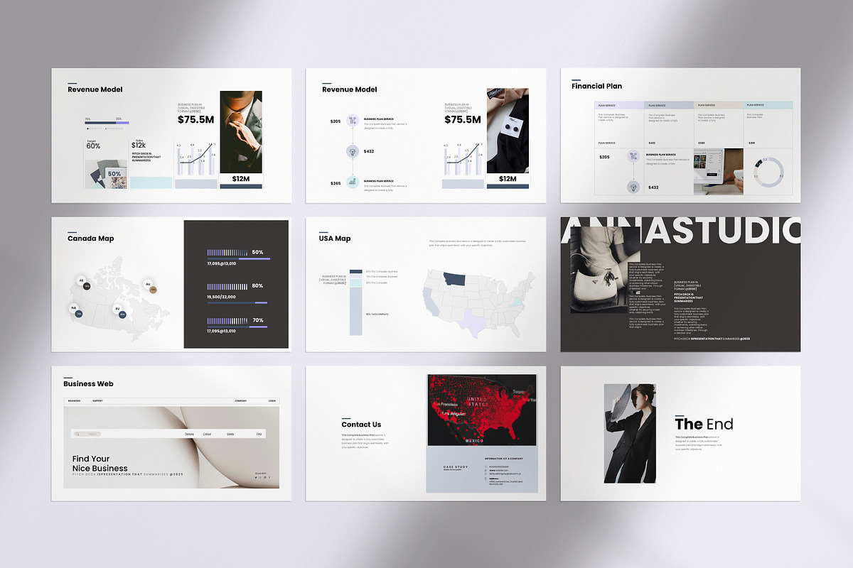 Business Plan Presentation Template, a Presentation Template by Studio Industry (Photo 10 of 11)