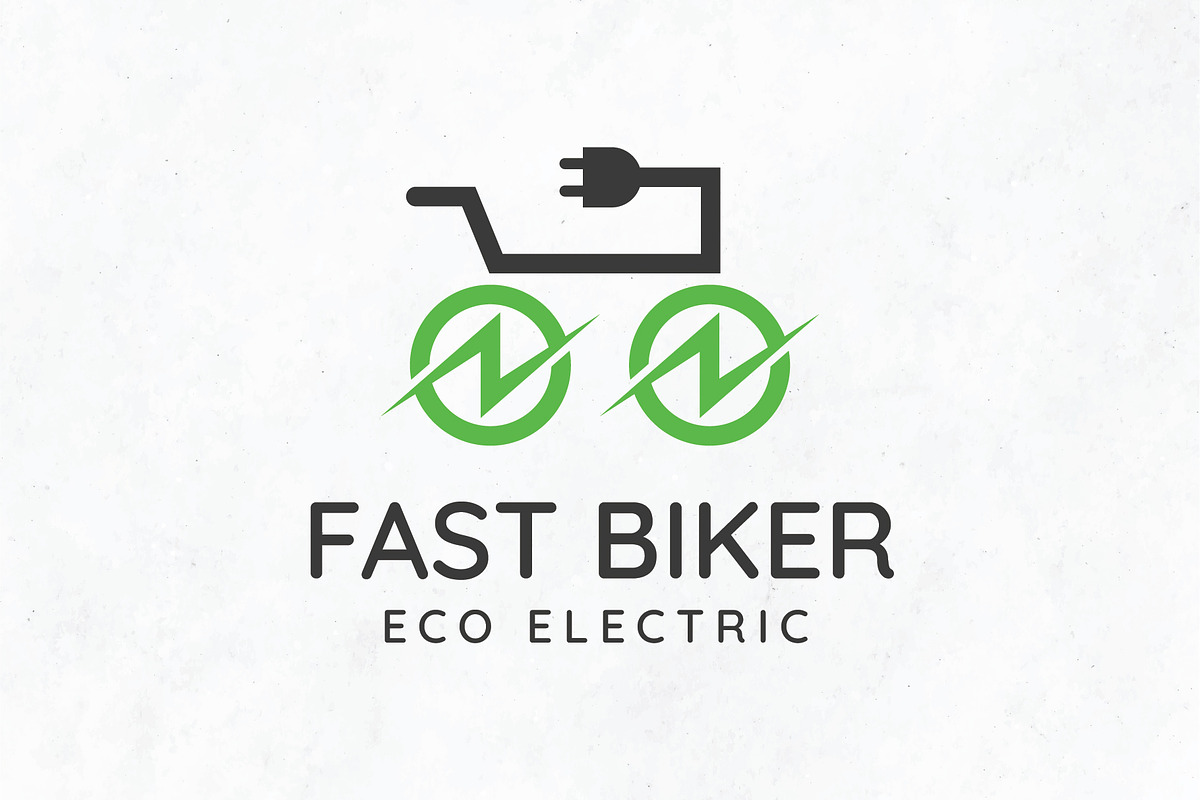 Fast Biker - Eco & E-Bike Logo, a Branding & Logo Template by Creattlle (Photo 2 of 4)